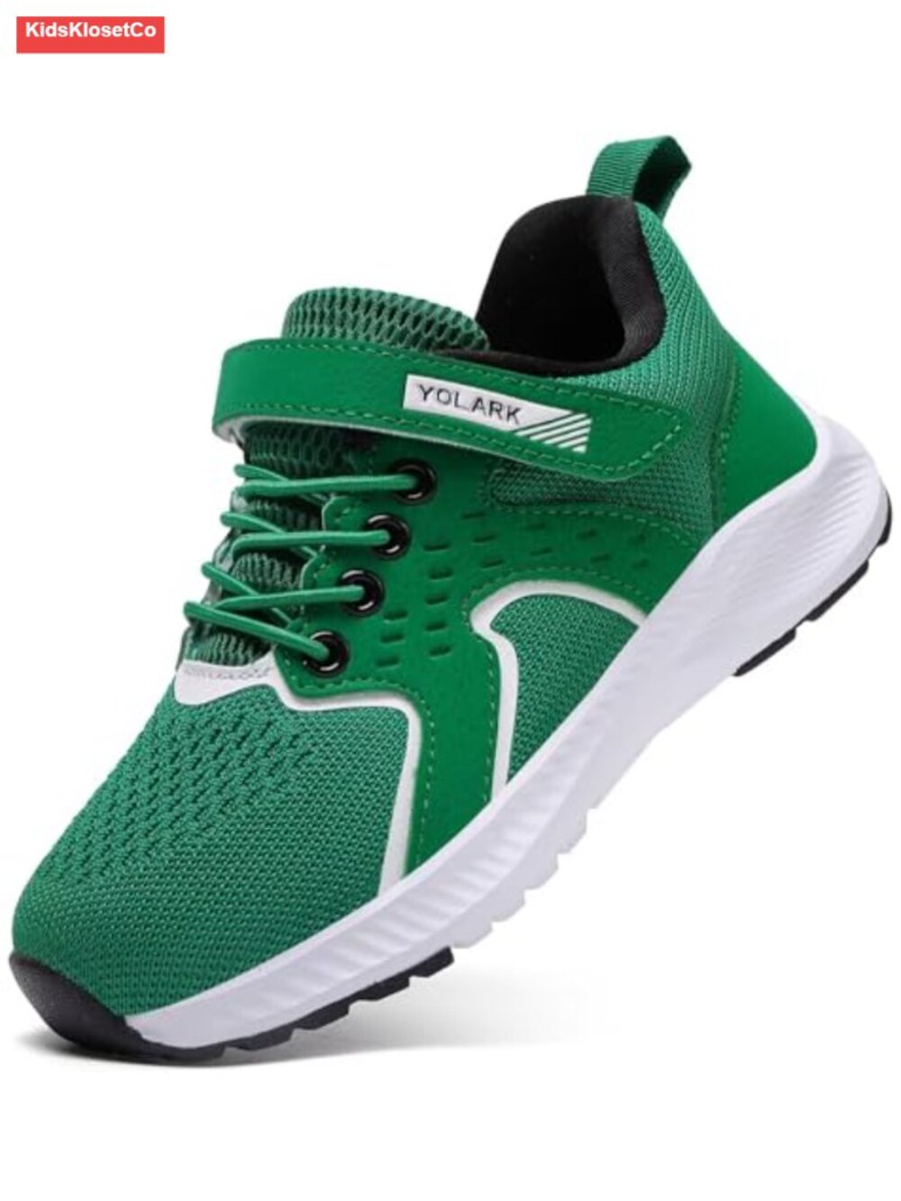Kids Athletic Sneakers Boys Girls Hook Loop Knit Mesh Rubber Sole Non-Slip